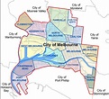 Melbourne mapa suburbios - Mapa Melbourne suburbios (Australia)