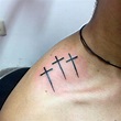 3 cruces | Tattoos, Cruz tattoo, Aztec warrior tattoo