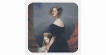 Portrait of Anne-Louise Alix de Montmorency Square Sticker | Zazzle