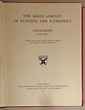 The Kress Library of Business and Economics Catalogue (In 4 Volumes ...