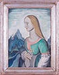 Giuseppe (John) Liello - 1929 art deco Oil painting of a lady by ...