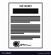 Top secret document black simple icon Royalty Free Vector