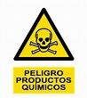 Señal / Cartel de Peligro. Productos químicos | Seguridad Ríos y Ortiz S.L