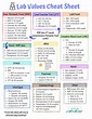 Lab Values Cheat Sheetby Scrub Studies - Basic Metabolic Panel (BMP ...