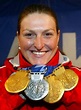 Janica Kostelic with 3 golds & silver from 2002 Olympics. Olympic Games ...
