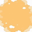 Cielo amarillo con nubes modelado vector de fondo | Vector Gratis