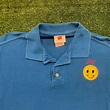 Happy Smiley Face Vintage Polo Shirt Size: S Chest:... - Depop