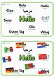 Twinkl Resources >> Mixed Language Hello Display Signs >> Thousands of ...