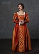 Renaissance dress red terracotta color gown Italian fashion | Etsy ...