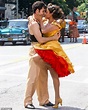 Ariana DeBose and David Alvarez share a sweet kiss as they film scenes ...