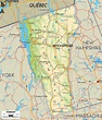 Physical Map of Vermont State USA - Ezilon Maps