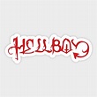 Hellboy Logo - Lil Peep Sticker | Hellboy Lil Peep | Funny stickers ...