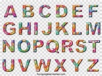 Cut copy paste colorful alphabet letters fonts transparent background ...