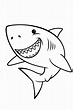 Increíble Tiburón para colorear, imprimir e dibujar –ColoringOnly.Com