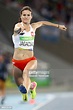 Anna Jagaciak of Poland competes in the Women's Triple Jump final on ...