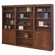 Martin Furniture Huntington Oxford Wood Wall Bookcase with Doors - 96 ...