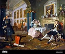 Hogarth painting. "Marriage a-la-Mode: 2, The Tête à Tête" by William ...