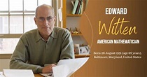 Edward Witten is an American Mathematical » Vedic Math School