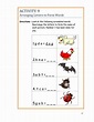 17 ACTIVITY 9 Arranging Letters to Form Words Directions: Look at the ...