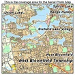 Aerial Photography Map of West Bloomfield Township, MI Michigan