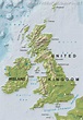 Mapa físico de reino unido - mapa Físico de Gran Bretaña (el Norte de ...