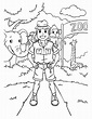 Zookeeper Coloring Page for Kids 17022662 Vector Art at Vecteezy