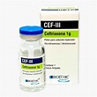 CEF-III Ceftriaxona 1g - Contiene 1 Frasco Ampolla | Punto Farma