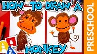 How To Draw A Monkey - Preschool - Art For Kids Hub