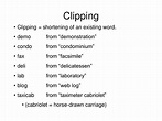 PPT - Morphology, Part 4: Word-Formation Processes + Allomorphy ...