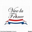 Vive la France Typography Postcard - For the love of France and all ...