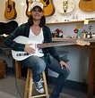 Kristen Howe picking up her Telecaster gifted by her Father in law ...