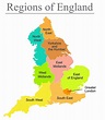 Regions of England Map and Tourist Attractions | Mappr