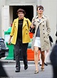Helena Christensen in a trench coat as she enjoys stroll with her ...