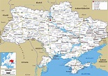 Large road map of Ukraine with cities and airports | Ukraine | Europe ...