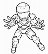 Iron Man Dibujo Animado Para Colorear - páginas para colorear