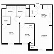 2 Bedroom Floor Plan With Dimensions | Viewfloor.co