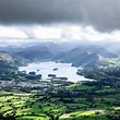 Derwent Water from Skiddaw Little Man. The Lake District National Park ...