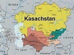 Kasachstan Karte - Landkarte Kasachstan Karte In Lokaler Sprache ...