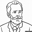 Peter Ilyich Tchaikovsky Coloring Page | Famous historical figures ...