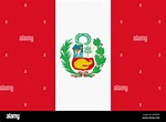 Flag of Peru. Peruvian national banner and patriotic symbol. Official ...