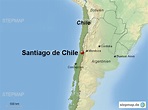 StepMap - Chile_Santiago_de_Chile_4:3 - Landkarte für Chile