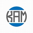 KAM letter logo design on white background. KAM creative initials ...