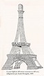 Calligramme : "La Tour Eiffel de 300 mètres construite en 300 vers", par André Bourgade, 1889 ...