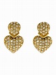 Christian Dior Crystal Heart Clip-On Earrings - Earrings - CHR64233 ...