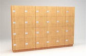 4 Tier - 18"W x 18"D Column Laminate Day Lockers - Smart Day Use ...