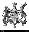 Ilustración del escudo del Reino de Wurtemberg del siglo XIX. Publicado ...