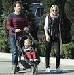 Elizabeth Banks looks the picture of happiness as she takes a leisurely ...