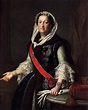 1755 Queen Maria Josefa of Poland portrayed in navy-blue jupeczka (fur garment) by Pietro ...