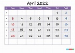 Printable April 2022 Calendar With Holidays - Printable Word Searches