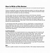 How to write a movie review essay samples